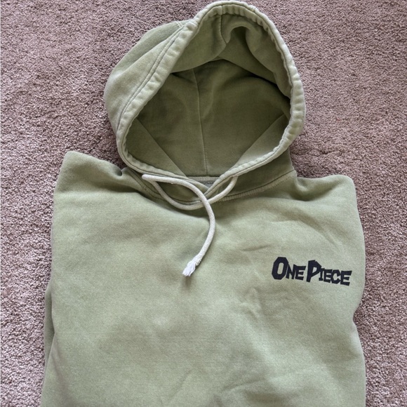 One Piece Green Graphic Pullover Hoodie Crunchyroll Size L - Picture 9 of 9